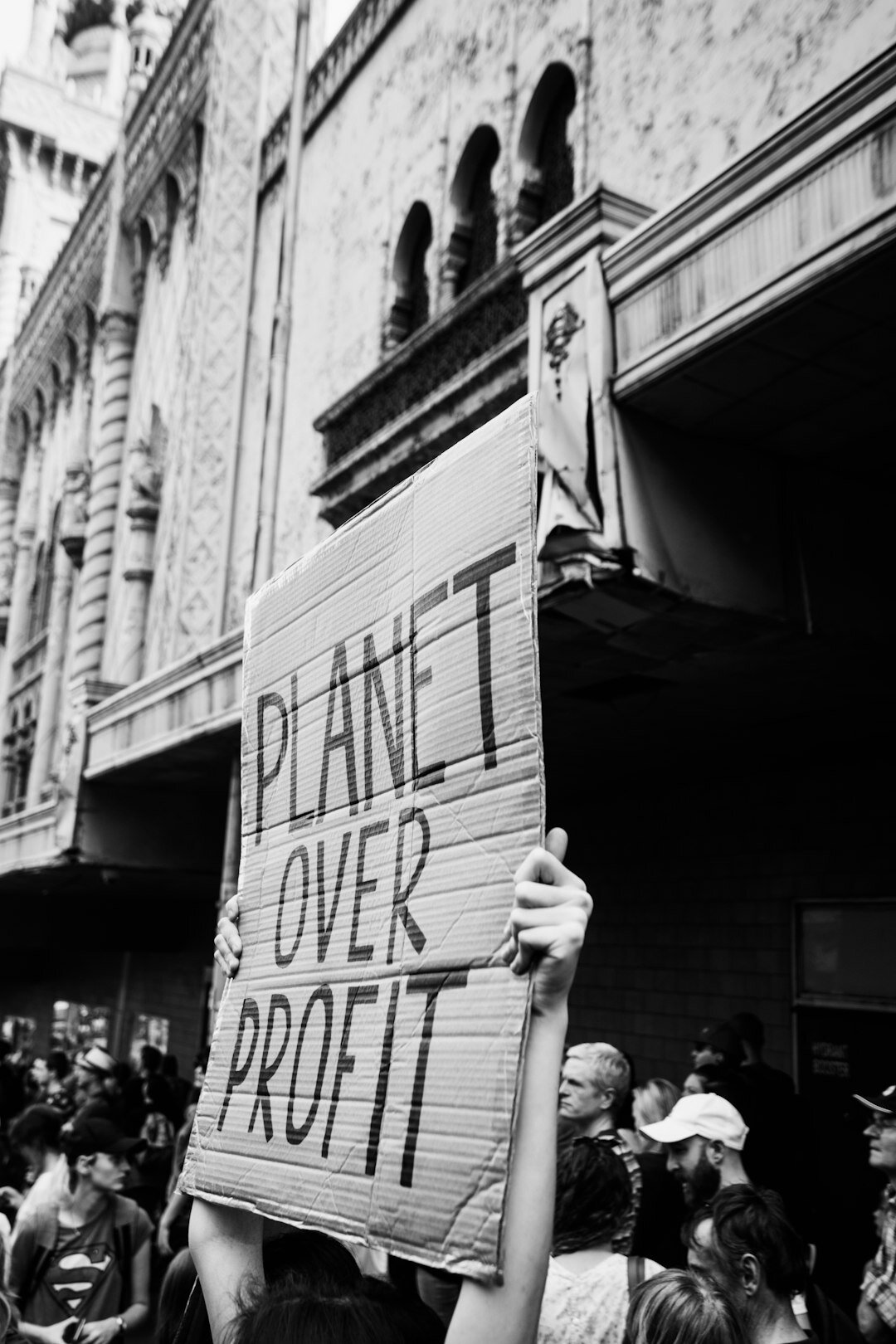 celebrity at climate protest