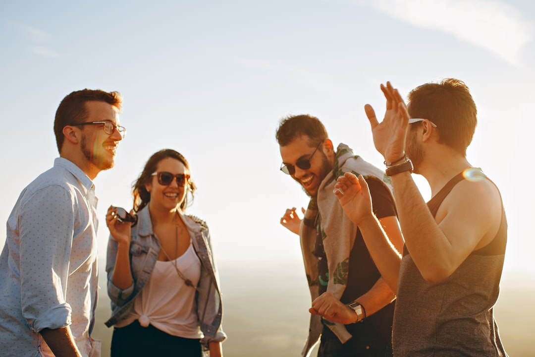 group of friends chatting